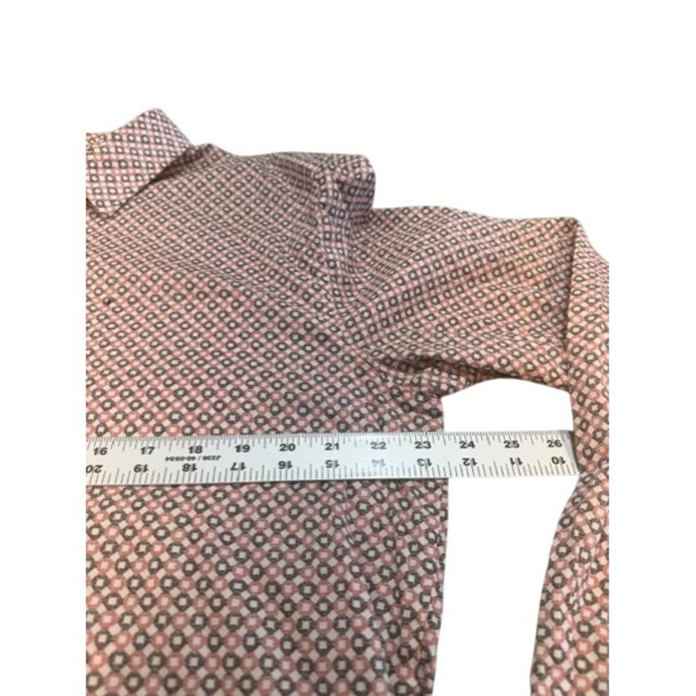 Hugo Boss Mens Slim Fit XXL Geometric Print Long Sleeve Shirt Red White Grey - Picture 5 of 9